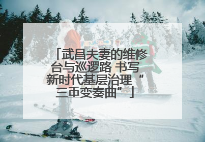 武昌夫妻的维修台与巡逻路 书写新时代基层治理“三重变奏曲”