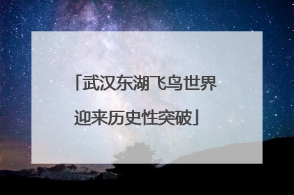 武汉东湖飞鸟世界迎来历史性突破