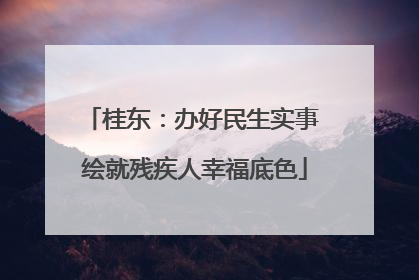 桂东：办好民生实事 绘就残疾人幸福底色