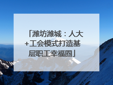 潍坊潍城：人大+工会模式打造基层职工幸福圈