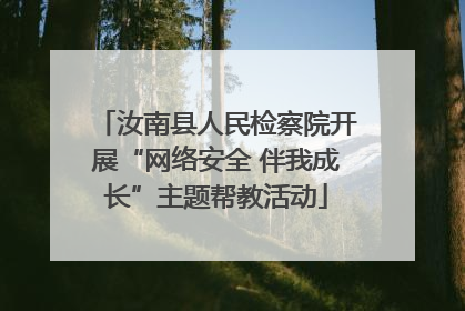 汝南县人民检察院开展“网络安全 伴我成长”主题帮教活动