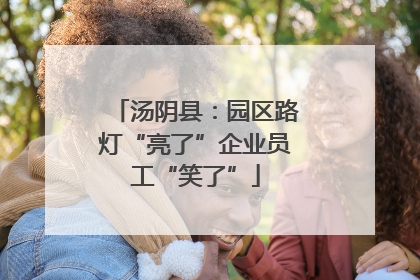 汤阴县：园区路灯“亮了”企业员工“笑了”