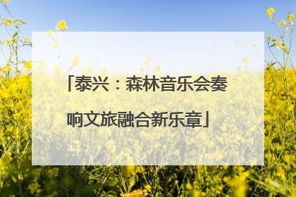 泰兴：森林音乐会奏响文旅融合新乐章