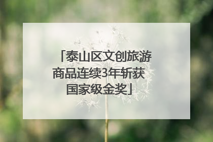 泰山区文创旅游商品连续3年斩获国家级金奖