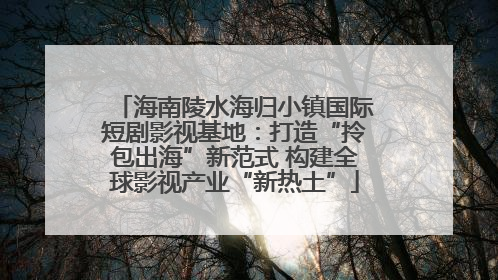 海南陵水海归小镇国际短剧影视基地：打造“拎包出海”新范式 构建全球影视产业“新热土”