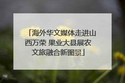 海外华文媒体走进山西万荣 果业大县展农文旅融合新图景