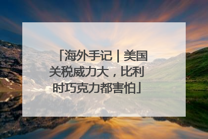 海外手记｜美国关税威力大，比利时巧克力都害怕