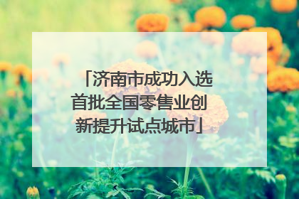 济南市成功入选首批全国零售业创新提升试点城市