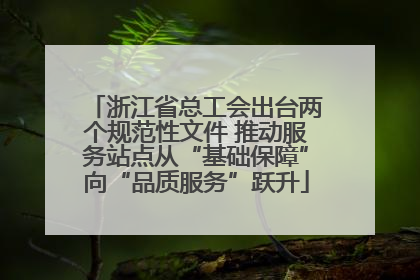 浙江省总工会出台两个规范性文件 推动服务站点从“基础保障”向“品质服务”跃升