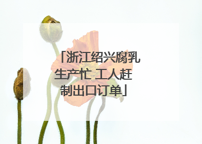 浙江绍兴腐乳生产忙 工人赶制出口订单