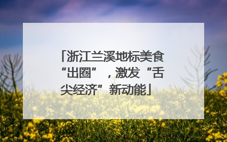 浙江兰溪地标美食“出圈”，激发“舌尖经济”新动能