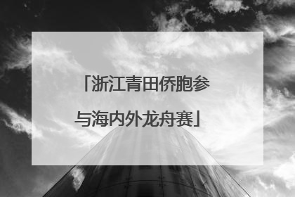 浙江青田侨胞参与海内外龙舟赛