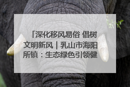 深化移风易俗 倡树文明新风｜乳山市海阳所镇：生态绿色引领健康生活新时尚