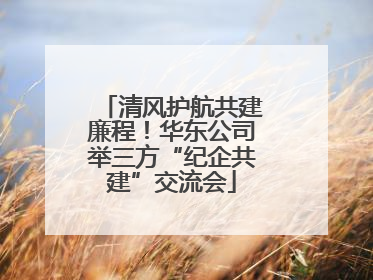 清风护航共建廉程！华东公司举三方“纪企共建”交流会