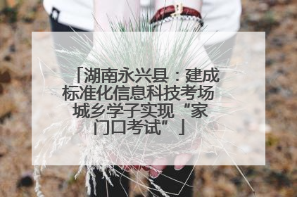 湖南永兴县：建成标准化信息科技考场 城乡学子实现“家门口考试”