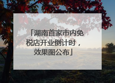 湖南首家市内免税店开业倒计时，效果图公布