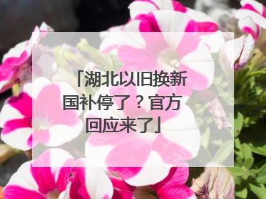 湖北以旧换新国补停了？官方回应来了