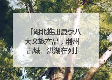 湖北推出夏季八大文旅产品，荆州古城、洪湖在列