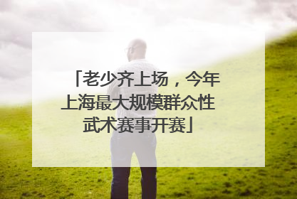 老少齐上场，今年上海最大规模群众性武术赛事开赛