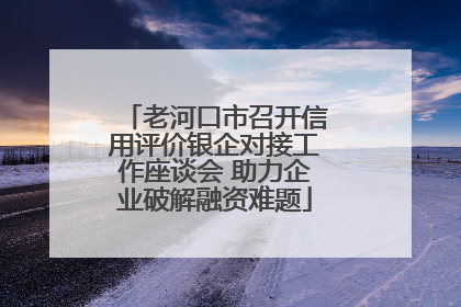 老河口市召开信用评价银企对接工作座谈会 助力企业破解融资难题
