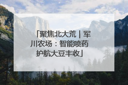 聚焦北大荒｜军川农场：智能喷药护航大豆丰收