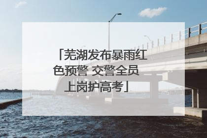 芜湖发布暴雨红色预警 交警全员上岗护高考