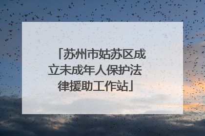 苏州市姑苏区成立未成年人保护法律援助工作站