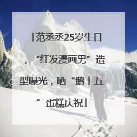 范丞丞25岁生日，“红发漫画男”造型曝光，晒“鹅十五”蛋糕庆祝