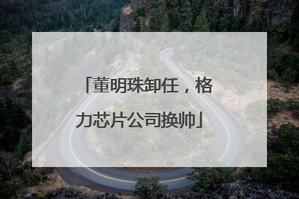 董明珠卸任，格力芯片公司换帅