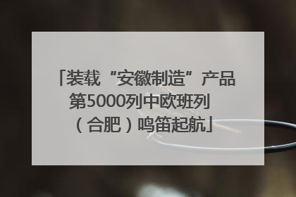 装载“安徽制造”产品 第5000列中欧班列（合肥）鸣笛起航