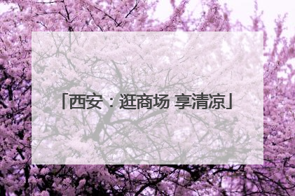 西安：逛商场 享清凉