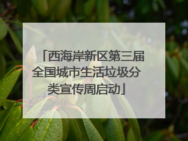 西海岸新区第三届全国城市生活垃圾分类宣传周启动