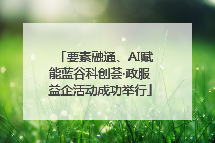 要素融通、AI赋能蓝谷科创荟·政服益企活动成功举行