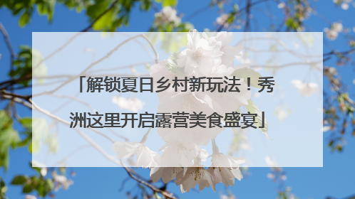 解锁夏日乡村新玩法！秀洲这里开启露营美食盛宴