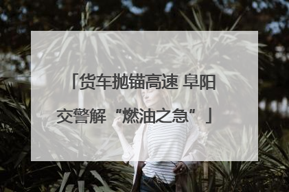 货车抛锚高速 阜阳交警解“燃油之急”