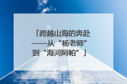 跨越山海的奔赴——从“杨老师”到“海河阿帕”