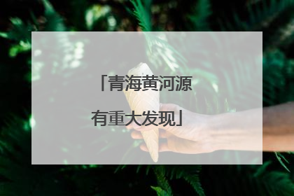 青海黄河源有重大发现