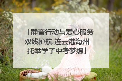 静音行动与爱心服务双线护航 连云港海州托举学子中考梦想