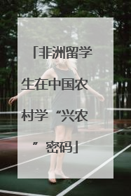 非洲留学生在中国农村学“兴农”密码