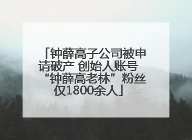 钟薛高子公司被申请破产 创始人账号“钟薛高老林”粉丝仅1800余人