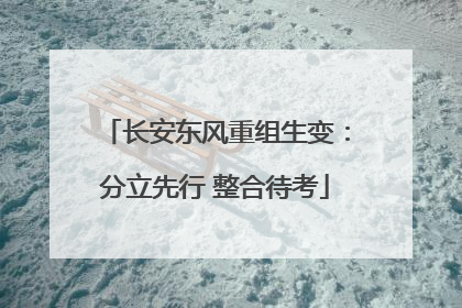 长安东风重组生变：分立先行 整合待考