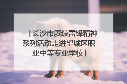 长沙市赓续雷锋精神系列活动走进望城区职业中等专业学校