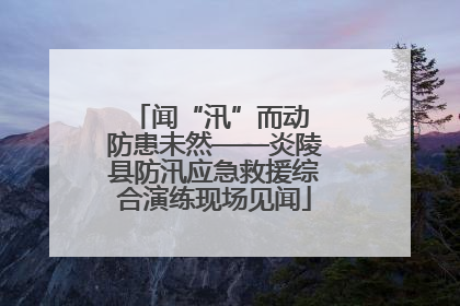闻“汛”而动 防患未然——炎陵县防汛应急救援综合演练现场见闻