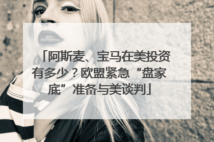 阿斯麦、宝马在美投资有多少？欧盟紧急“盘家底”准备与美谈判