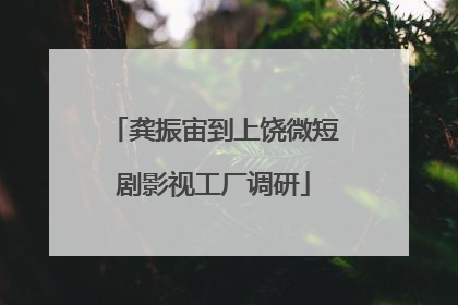龚振宙到上饶微短剧影视工厂调研
