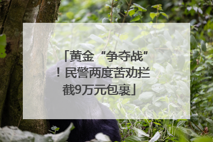 黄金“争夺战”！民警两度苦劝拦截9万元包裹