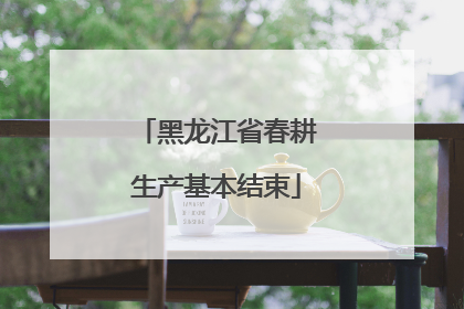 黑龙江省春耕生产基本结束