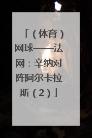（体育）网球——法网：辛纳对阵阿尔卡拉斯（2）