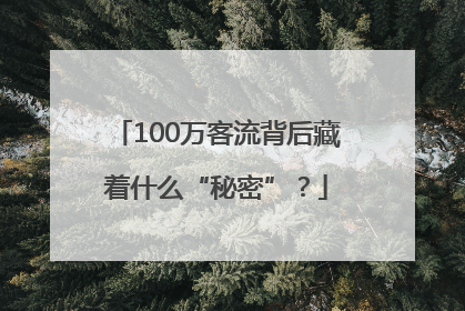 100万客流背后藏着什么“秘密”？