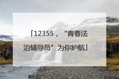 12355，“青春法治辅导员”为你护航